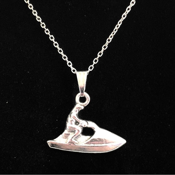 Jet Ski Necklace May Be Personalized - Picture 1 of 9